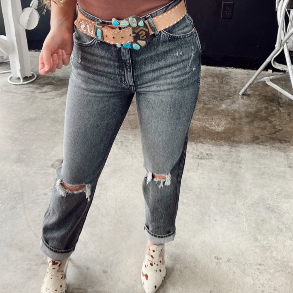 Black / gray wrangler wild west jeans
